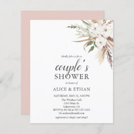 Budget Boho Greenery Pampa Grass Couples Dusche