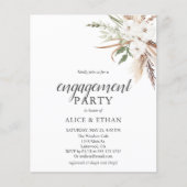 Budget Boho Greenery Pampa Grass Engagement Partei (Vorderseite)