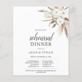 Budget Boho Greenery Pampa Grass Probe Dinner (Vorderseite)