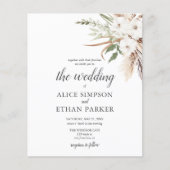 Budget Boho Greenery Pampa Grass Wedding (Vorderseite)