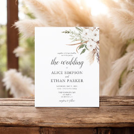 Budget Boho Greenery Pampa Grass Wedding