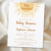Budget Boho Hallo Sunshine Baby Dusche Einladung