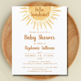 Budget Boho Hallo Sunshine Baby Dusche Einladung
