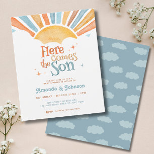Budget Boho Hier kommt der Sohn Baby Shower