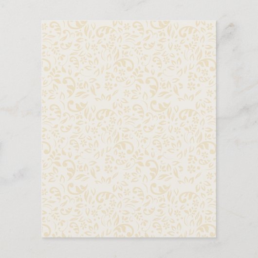 Budget Boho Ivory Cream Bow Brautparty Einladung (Rückseite)