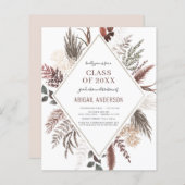 Budget Boho Klasse von 2023 Grad Party Einladung (Vorne/Hinten)