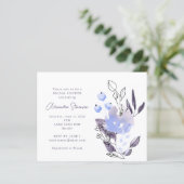 Budget Boho Lila Floral Bridal Dusche Einladung (Stehend Vorderseite)