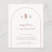 Budget Boho Minimalistische Blumenarche Foto Hochz (Vorderseite)