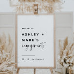 Budget Boho Moderne Script Verlobung Willkommen Poster<br><div class="desc">Bohemische moderne Script-Verlobung Willkommenszeichen</div>