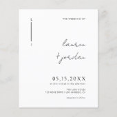 Budget Boho Modernes Minimalistisches Foto Hochzei Flyer (Vorne)