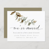 Budget Boho Moving Ankündigung Minimales Skript (Vorne/Hinten)