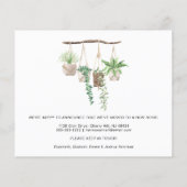 Budget Boho Neue Pflanze im Haus verschieben Ankün (Rückseite)