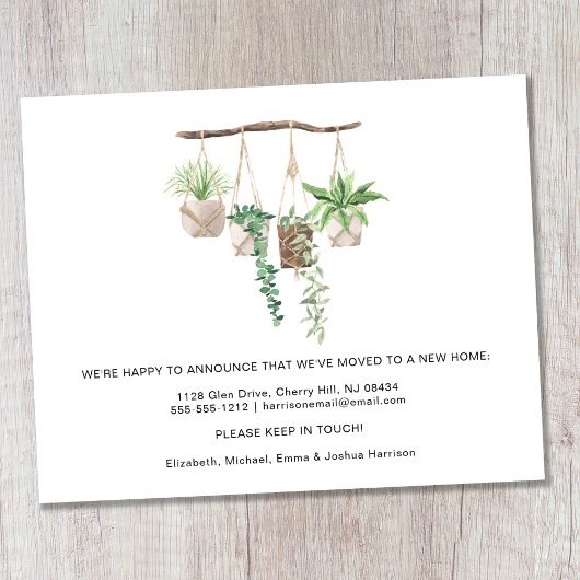 Budget Boho Neue Pflanze im Haus verschieben Ankün