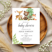 Budget Boho Niedlicher Tiere Woodland Baby Showdus Einladungspostkarte
