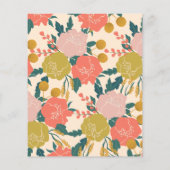 Budget Boho Orange Botanical Wedding Einladung (Rückseite)