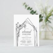 Budget Boho Orchids Geometrische Probe Abendessen (Stehend Vorderseite)