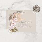Budget boho Pampas Gras Hochzeit speichern Sie das Mitteilungskarte (Vorderseite/Rückseite Beispiel)