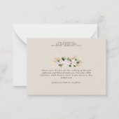 Budget boho Pampas Gras Hochzeit speichern Sie das Mitteilungskarte (Rückseite)