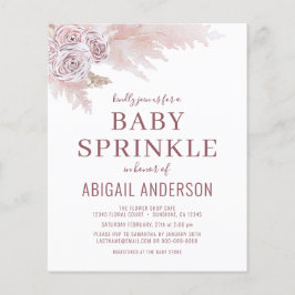 Budget Boho Pampas Grass Baby Sprinkle Einladung