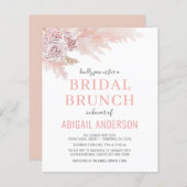 Budget Boho Pampas Grass Bridal Brunch Einladung (Vorne/Hinten)