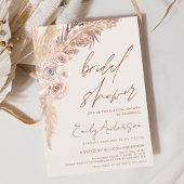 Budget Boho Pampas Grass Bridal Dusche Einladung Flyer