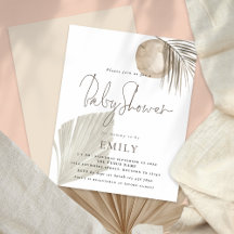 Budget Boho Pampas Grass Girl or Boy Baby Shower