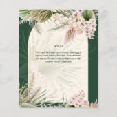 BUDGET BOHO Pampas Grass Green Wedding MATTE Flyer (Hinten)