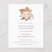 Budget Boho pampas Grass Wüste Hochzeit Einladung (Vorderseite)