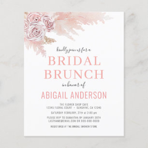 Budget-Boho-Pampasgras-Hochzeitsbrunch-Einladung Flyer