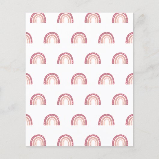 Budget Boho Pastel Pink Regenbogen Wolken Kinderdu (Rückseite)