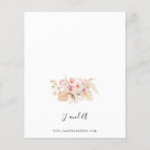 Budget Boho Pink & Beige Blumengoldene Hochzeit (Rückseite)