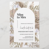 Budget Boho Pink Blush Brautparty Einladung (Vorderseite)