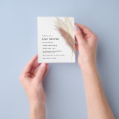 Budget Boho Pink Pampas Grass Baby Shower Girl Flyer (Gruppe)