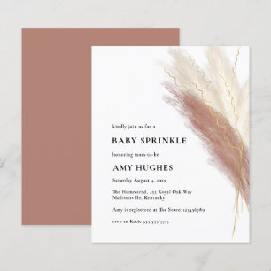 Budget Boho Pink Pampas Grass Baby Sprinkle