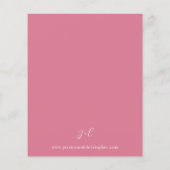 Budget Boho Pink Pampas Grass Floral Wedding Pink (Rückseite)