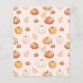 Budget Boho Pink Pumpkin Girl Babydusche Einladung (Rückseite)