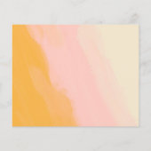 Budget Boho Pink Yellow Script Kinderdusche Einlad (Rückseite)