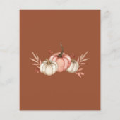 Budget Boho Pumpkin Girl Fall Babydusche Einladung (Rückseite)