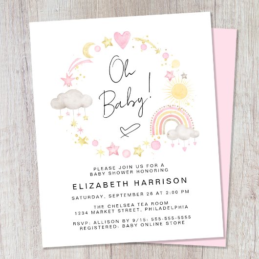 Budget Boho Rainbow Baby Dusche