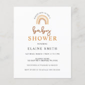 Budget Boho Rainbow Gender Neutral Baby Shower (Vorderseite)