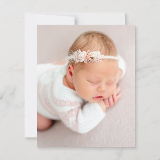 Budget Boho Rainbow Lion Birth Ankündigung (Rückseite)