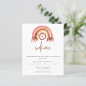 Budget Boho Rainbow Lion Birth Ankündigung (Stehend Vorderseite)