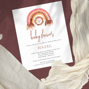 Budget Boho Rainbow Lion Girl Boy Baby Dusche