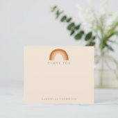 Budget Boho Rainbow Terracotta Custom Dankcard (Stehend Vorderseite)