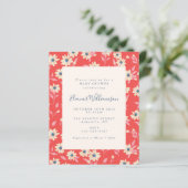 Budget Boho Red Blue Floral Baby Dusche (Stehend Vorderseite)