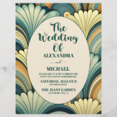 Budget Boho Retro Floral Wedding Flyer (Vorne)
