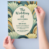Budget Boho Retro Floral Wedding Flyer (Hand)