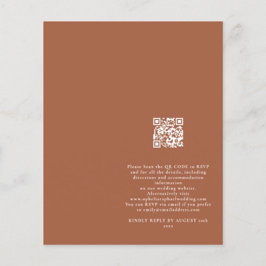 Budget Boho Rings Bohemisch Hochzeitseinladung (Rückseite)