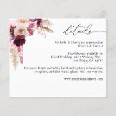 Budget Boho Rosa Rahmen Pampas Gras Details (Vorderseite)