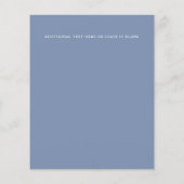 BUDGET Boho Rustic Dusty Blue Blätter Hochzeit (Rückseite)